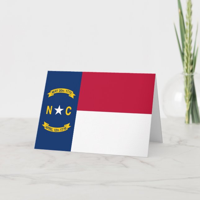 North Carolinian Flag, Flag of North Carolina Card (Front)
