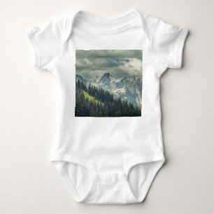 North Cascade: Majestic Mountain Peak. Baby Bodysuit