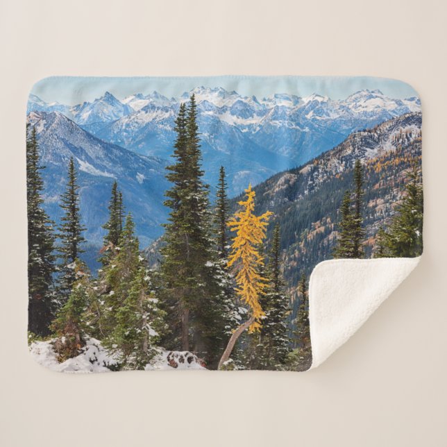 North Cascade Mountains Wenatchee National Forest Sherpa Blanket (Front (Horizontal))