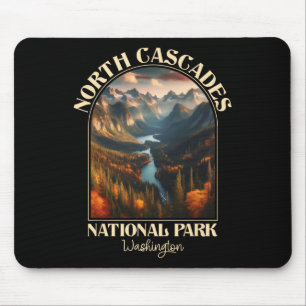 North Cascades National Park Autumn Season Camping Mouse Pad
