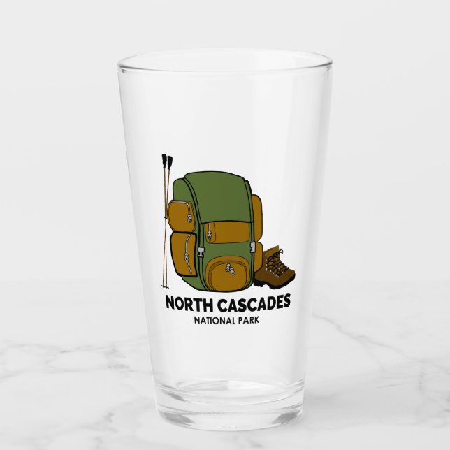 North Cascades National Park Backpack Glass (Front)