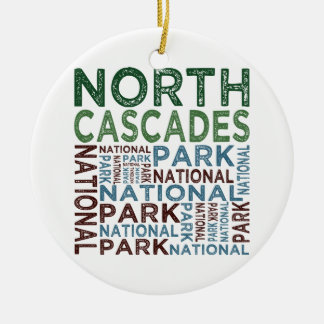 North Cascades National Park Ceramic Tree Decoration