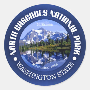 North Cascades National Park Classic Round Sticker