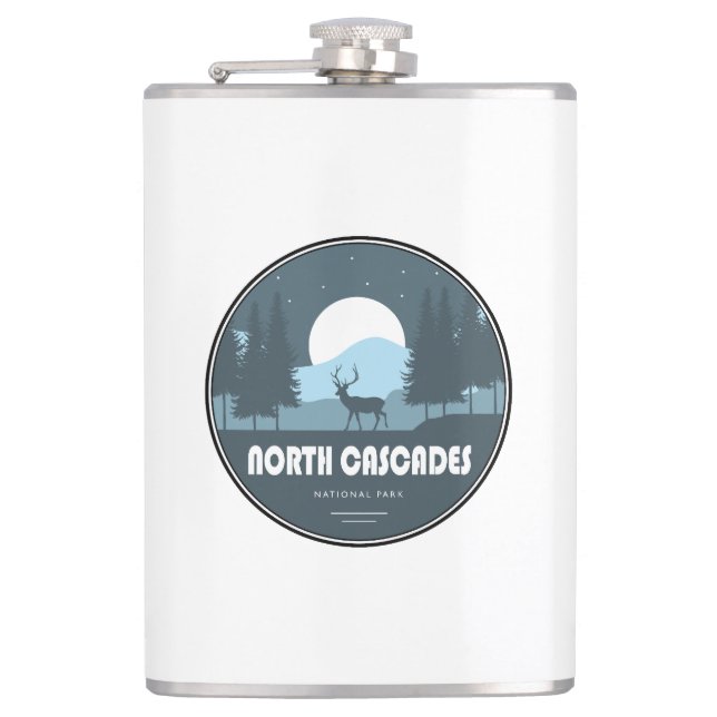North Cascades National Park Deer Hip Flask (Front)