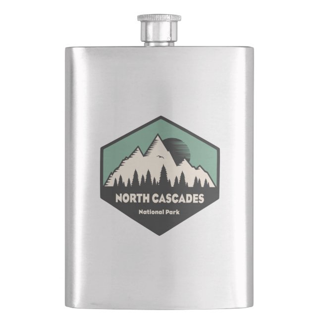 North Cascades National Park Hip Flask (Front)