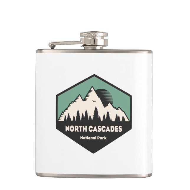 North Cascades National Park Hip Flask (Front)