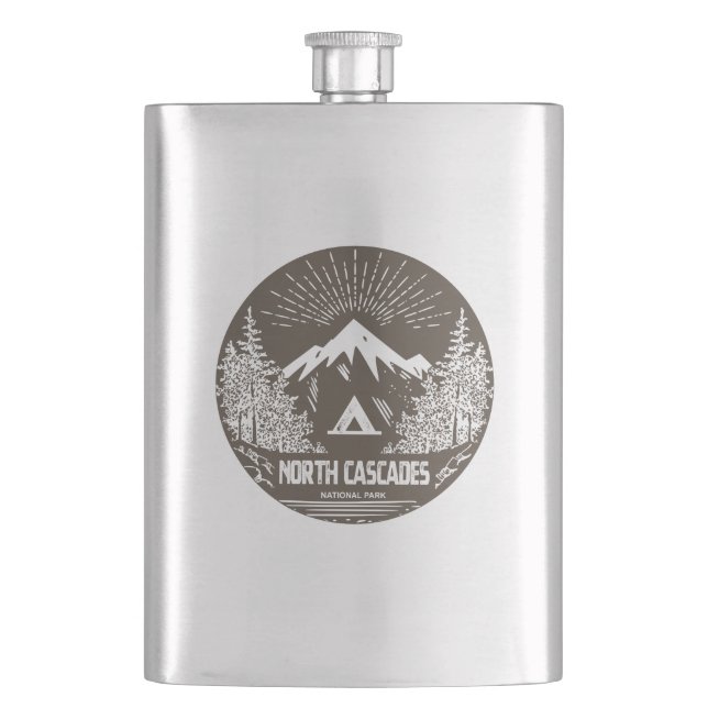 North Cascades National Park Hip Flask (Front)