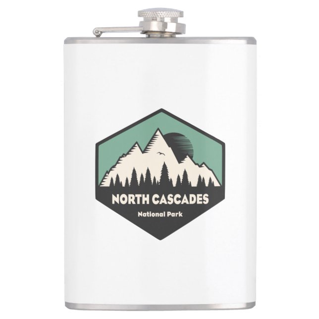 North Cascades National Park Hip Flask (Front)