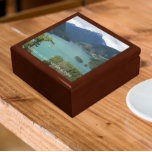 North Cascades National Park Landscape Gift Box<br><div class="desc">Store trinkets,  jewellery and other small keepsakes in this wooden gift box with ceramic tile featuring a scenic photo image of emerald green Diablo Lake,  located in the North Cascades National Park,  Washington. Select your gift box size and colour. Makes a great travel souvenir!</div>