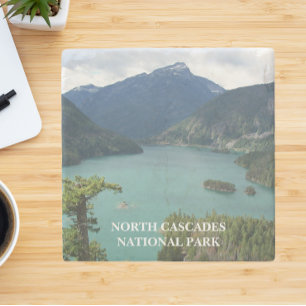 North Cascades National Park Landscape Stone Coaster