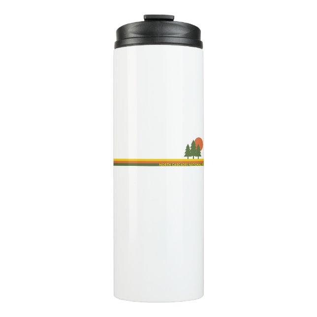 North Cascades National Park Pine Trees Sun Thermal Tumbler (Front)