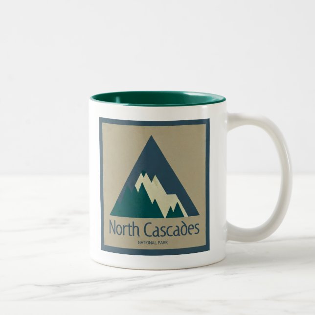 North Cascades National Park Rustic Two-Tone Coffee Mug (Right)