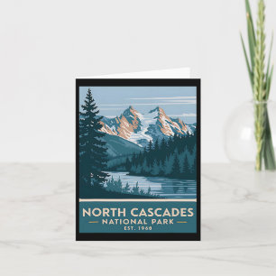 North Cascades National Park Vintage Camping Men W Card