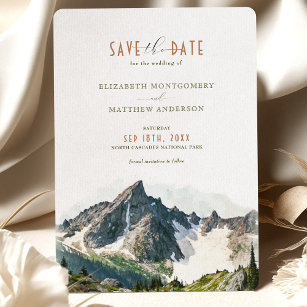  North Cascades Save The Date Mountain Destination Invitation