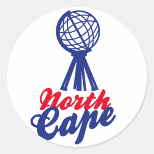 NORTH CASTRATES GLOBE SCULP. CLASSIC ROUND STICKER