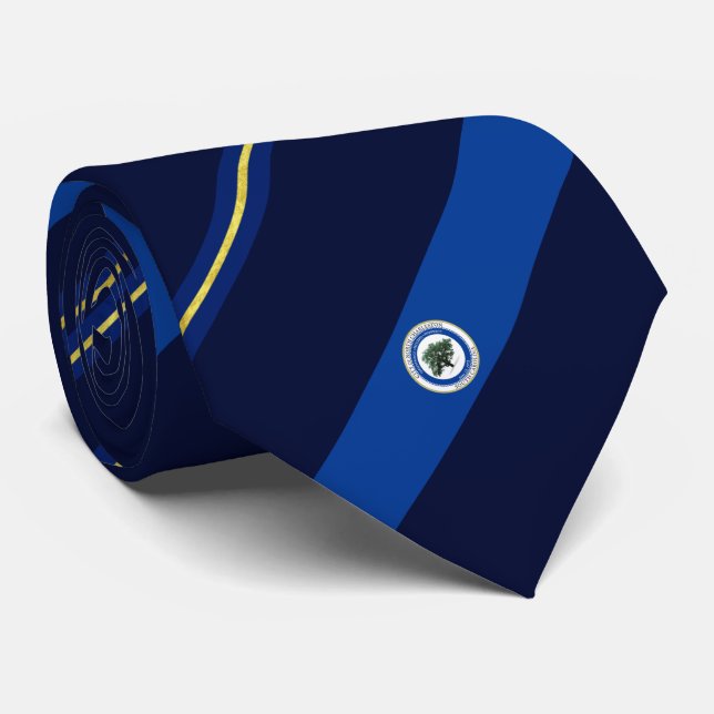 North Charleston (S. Carolina) city flag Neck Tie (Rolled)