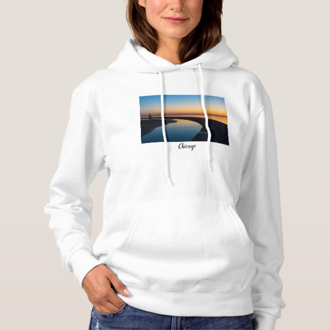 North Chicago Lighthouse Dawn Hoodie (Front)