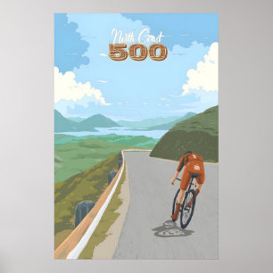 North Coast 500 NC500 Cycling Travel Poster