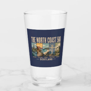 North Coast 500 Scotland Landmarks Illustration Glass