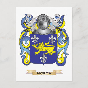 North Coat of Arms (Family Crest) Postcard