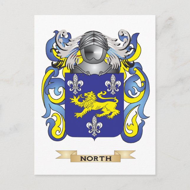 North Coat of Arms (Family Crest) Postcard (Front)