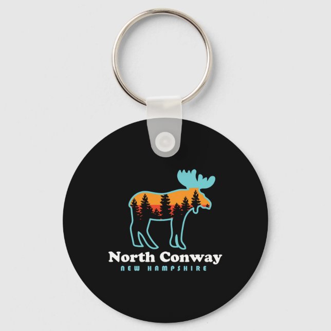 North Conway New Hampshire Moose Mountains  Key Ring (Front)