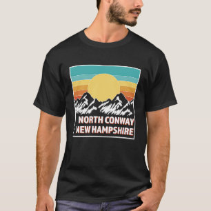 NORTH CONWAY NEW HAMPSHIRE Retro sunset USA Souven T-Shirt