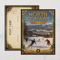North Conway New Hampshire Vintage Art Deco Golden