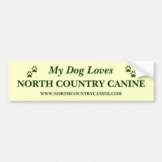 North Country Canine Bumper Sticker (Front)