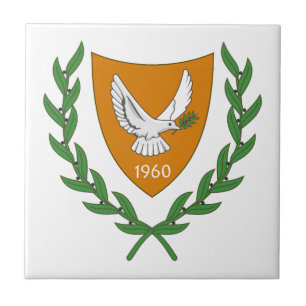north cyprus country coat arms symbol emblem flag tile