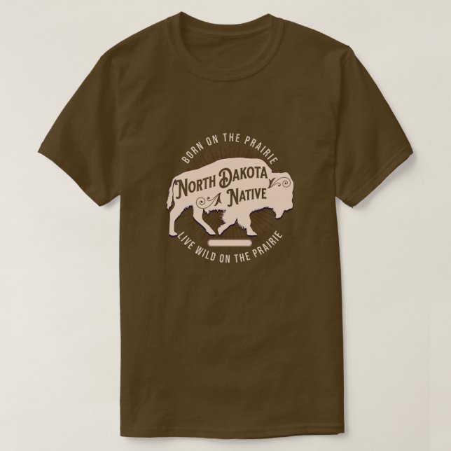 North Dakato Native T-Shirt (Design Front)
