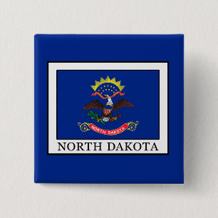 North Dakota 15 Cm Square Badge