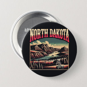 North Dakota 7.5 Cm Round Badge
