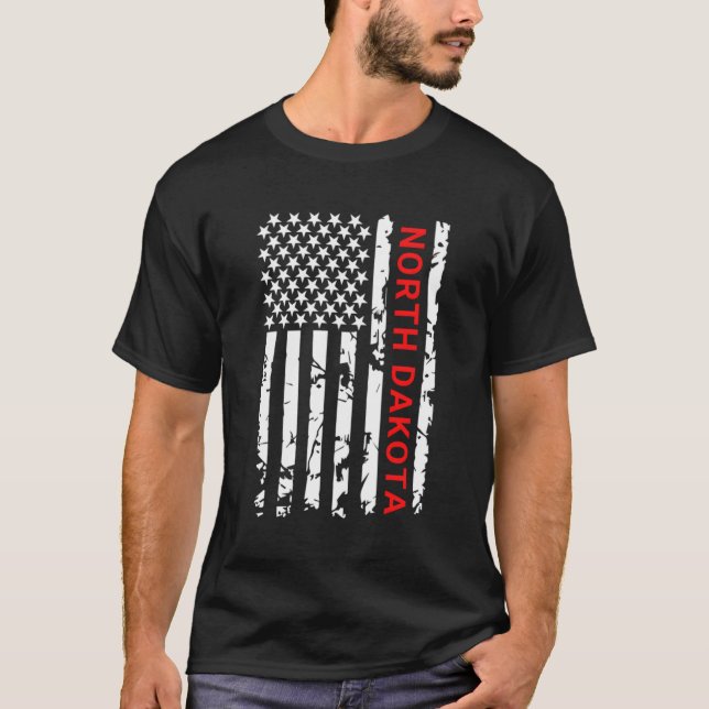 North Dakota And T-Shirt (Front)