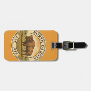 North Dakota Buffalo Luggage Tag