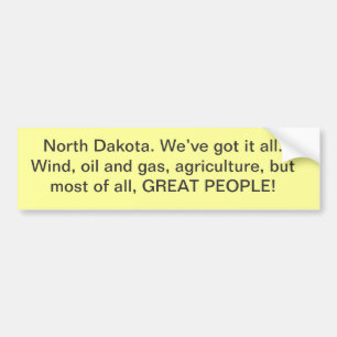 North Dakota bumper sticker