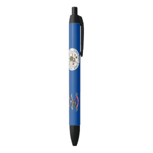 North Dakota flag Black Ink Pen