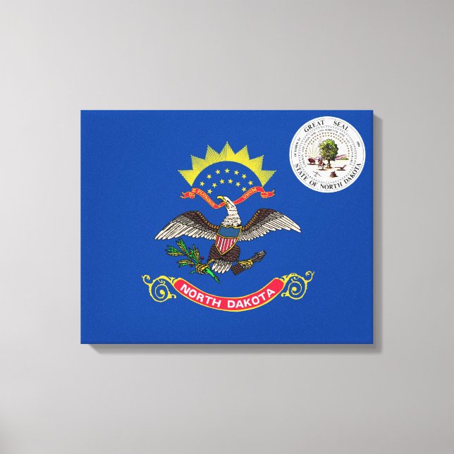 North Dakota flag Canvas Print (Front)