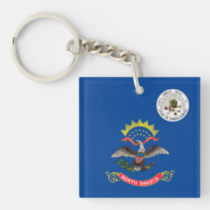 North Dakota flag Key Ring