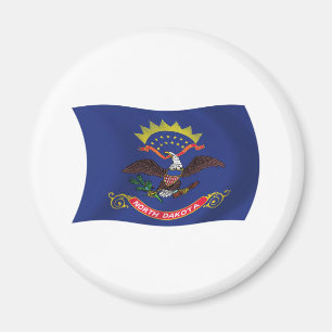 North Dakota Flag Magnet