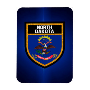 North Dakota Flag Magnet
