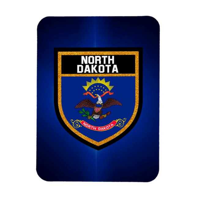North Dakota  Flag Magnet (Vertical)