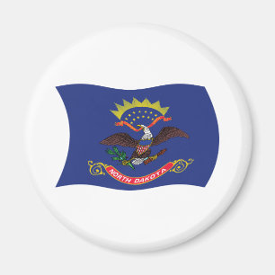 North Dakota Flag Magnet