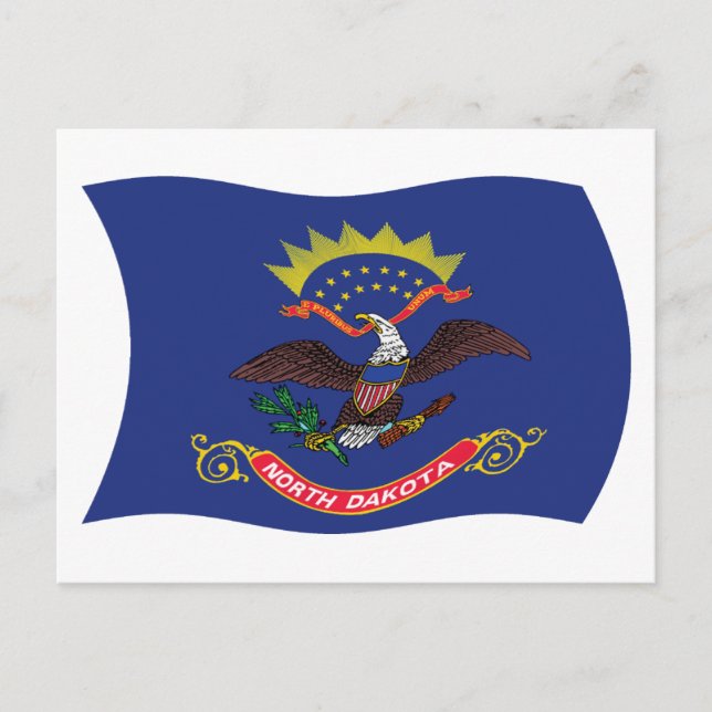 North Dakota Flag Postcard (Front)