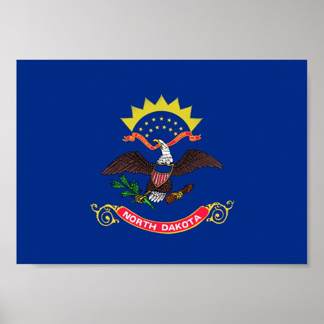 North Dakota Flag Poster (Front)