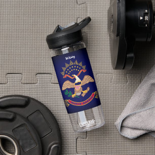 North Dakota Flag Water Bottle
