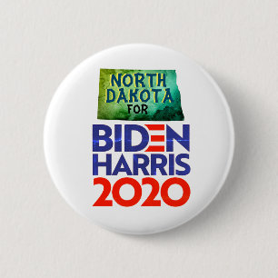 North Dakota for Biden Harris 2020 6 Cm Round Badge