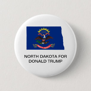 NORTH DAKOTA FOR DONALD TRUMP 2020 BUTTON