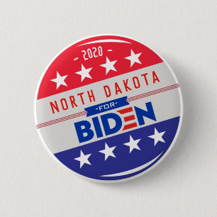 NORTH DAKOTA for Joe Biden for President 2020 6 Cm Round Badge