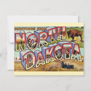 North Dakota Greetings Postcard